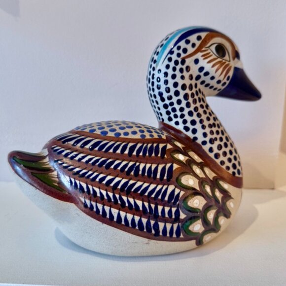 Mexico Vintage Tonala Duck Handmade Pottery Art - Picture 6 of 12